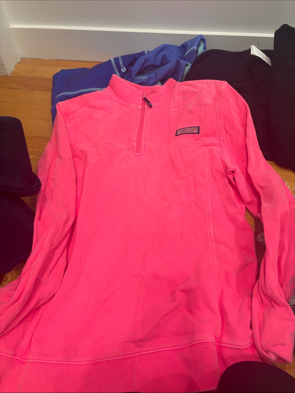 Vineyard Vines Kids Hot Pink Half-Zip Pullover